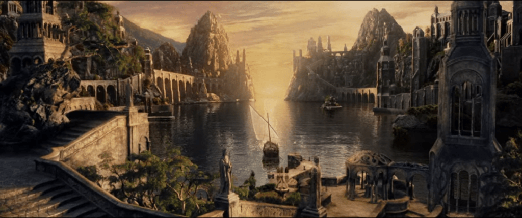 The Lord of the Rings movie ending scene