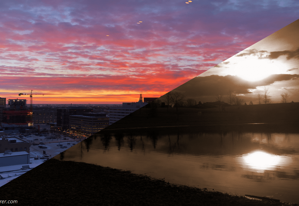 Sunrise and sunset; life and death