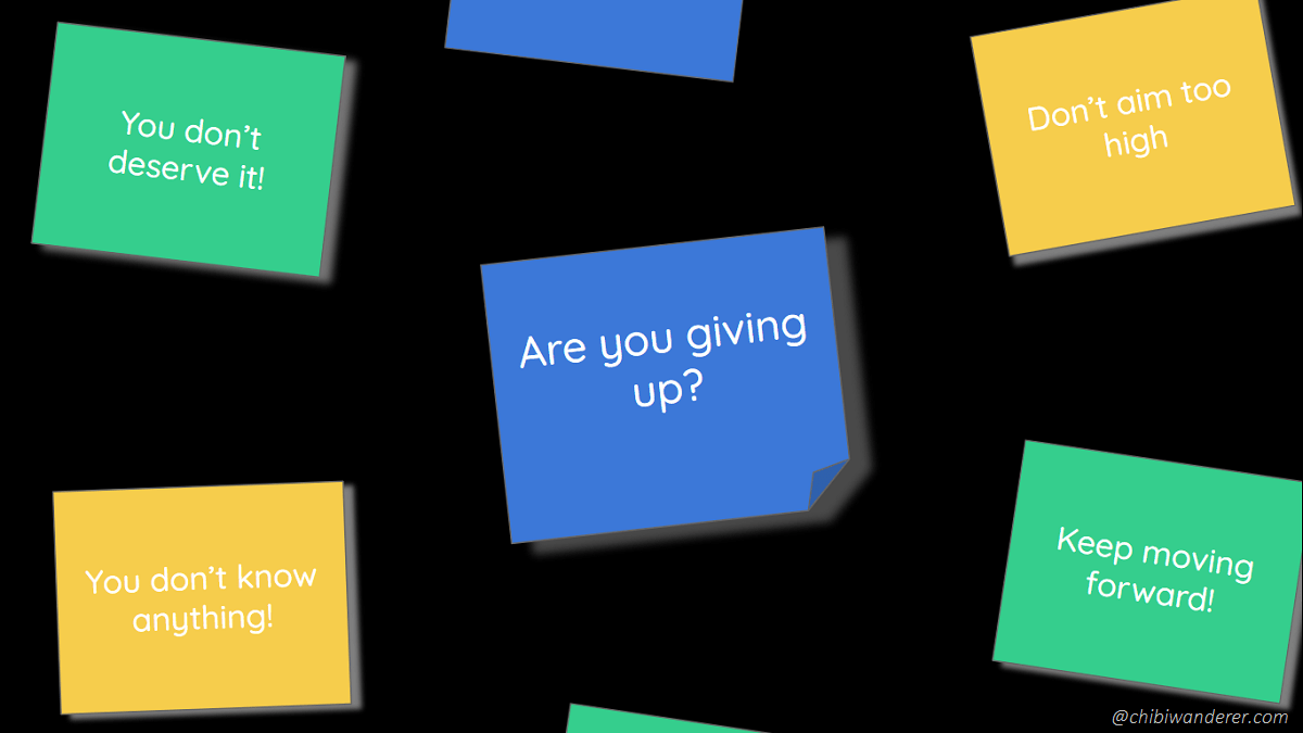 sticky notes - are you giving up?