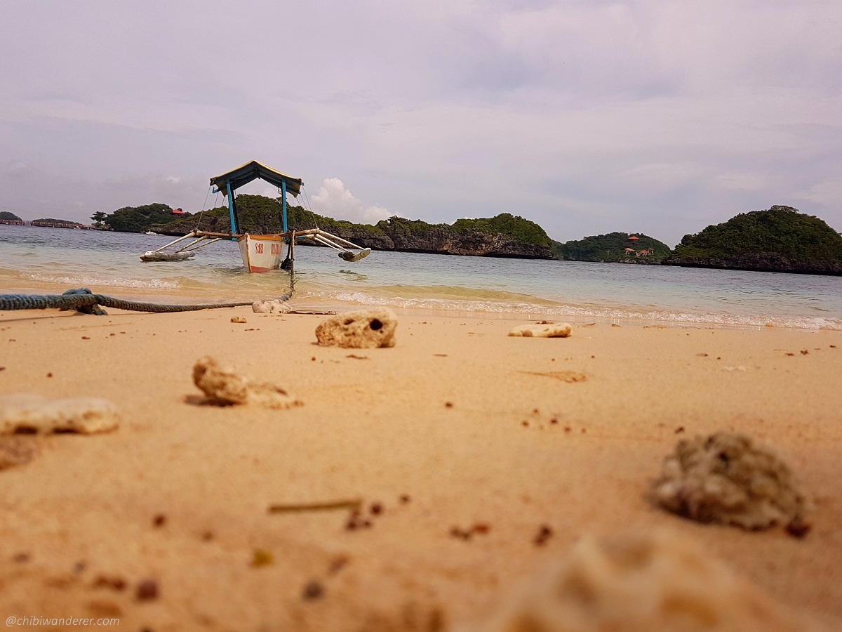 Boat's view in a beach in Marcos Island (hundred island Philippines)