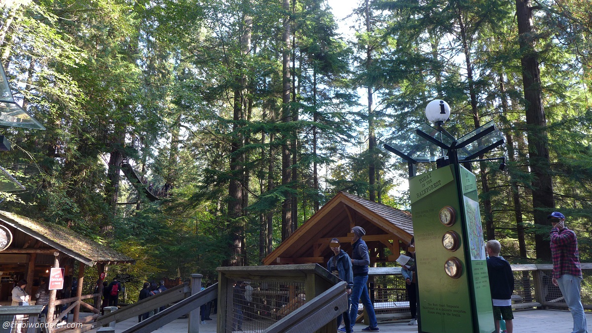 Information Center in Capilano Suspension Bridge Park Vancouver BC Canada