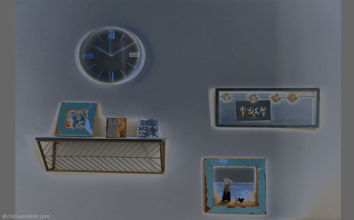 old clock and picture frames