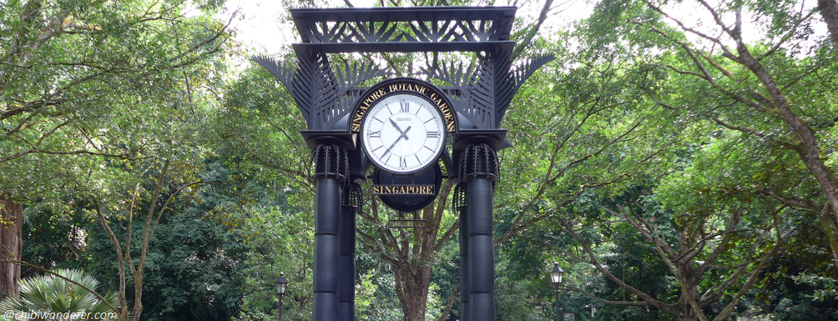 Clock in Singapore Botanic Garden