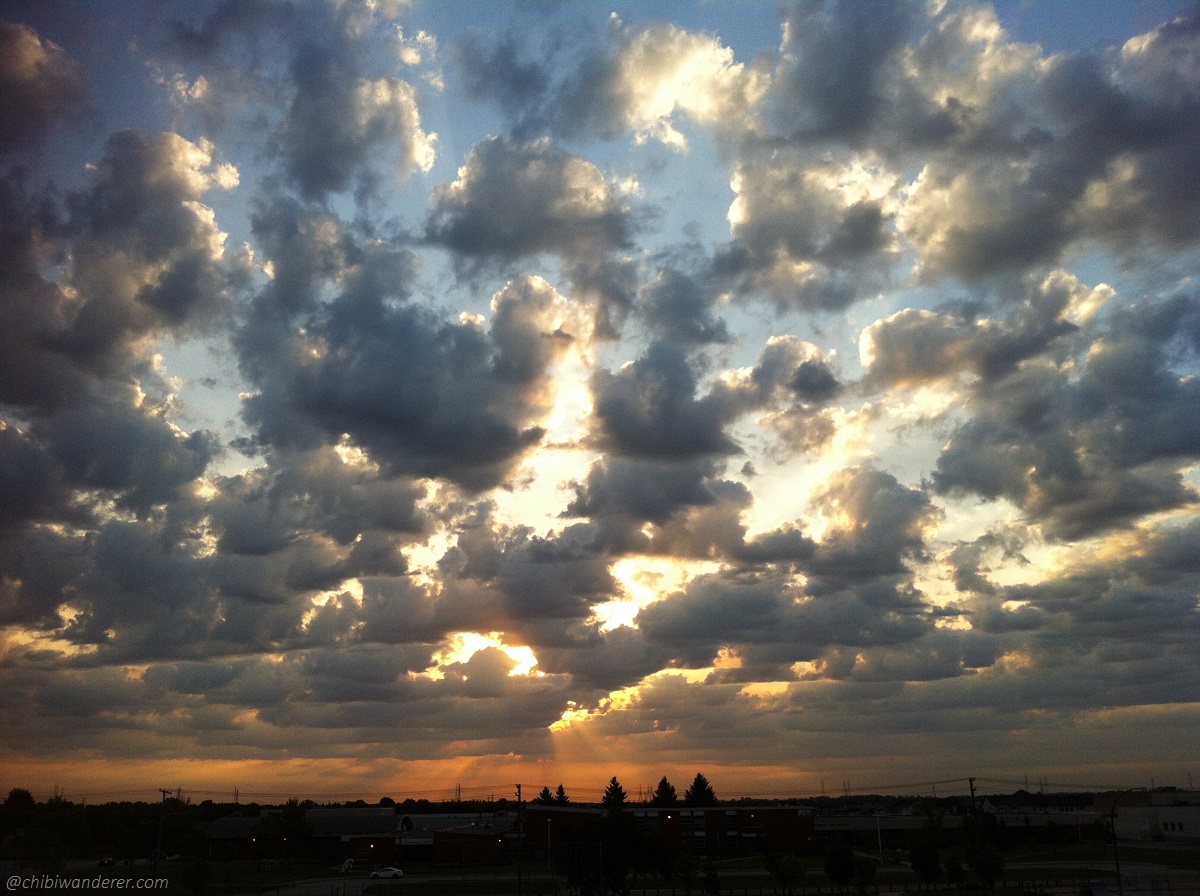 Clouds beneath the sunlight