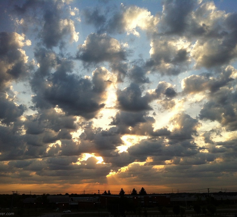 Clouds beneath the sunlight